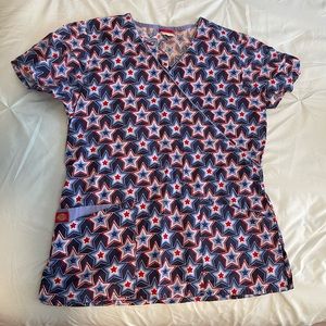 Dickies scrub top. Stars design. Size is either small or xsmall, label has faded